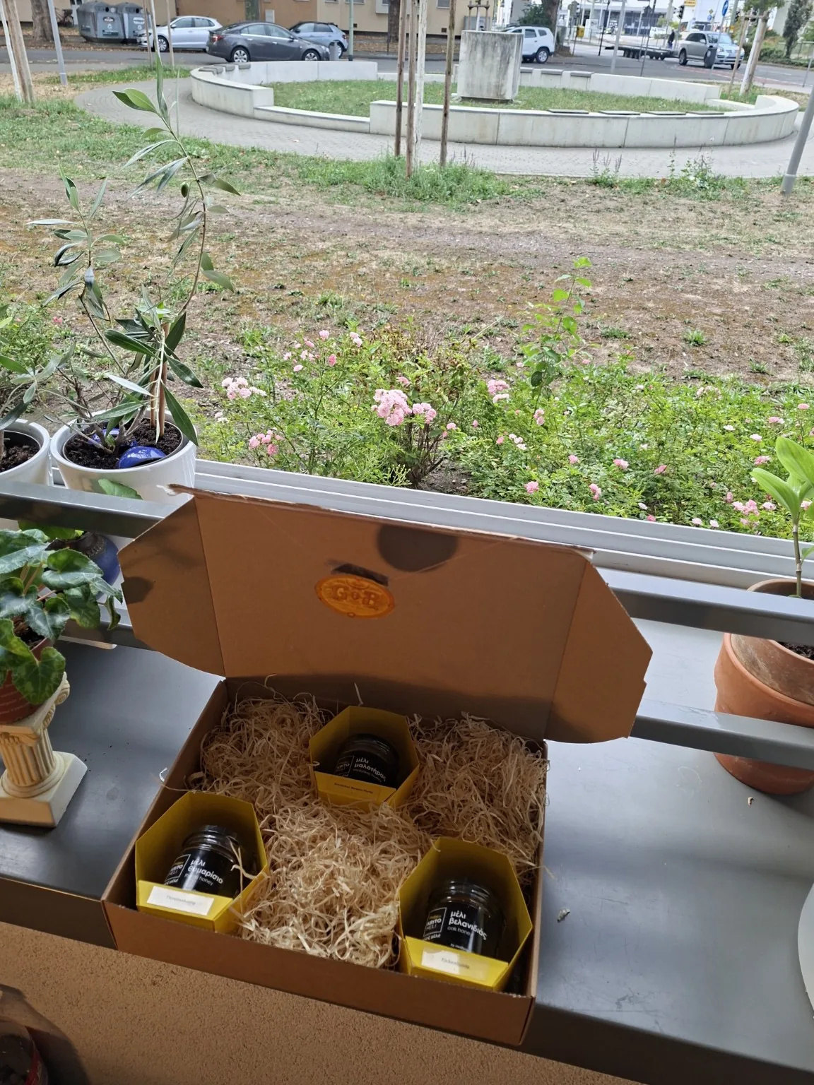 Drei Honiggläser in der Geschenkbox, Aufnahme 8367